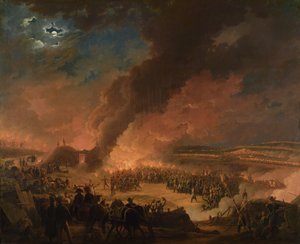 Napoleon (1769-1821) besöker bivackerna på kvällen före slaget vid Austerlitz, 1 december 1805